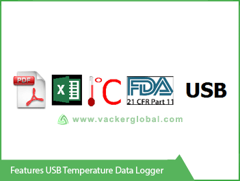 Features USB Temperature Data Logger Vacker UAE